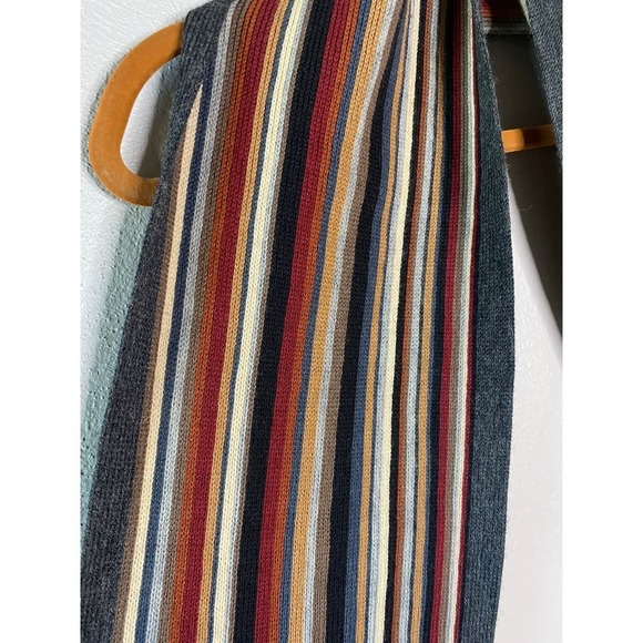 Unisex Striped Rainbow Wool Scarf - Picture 4 of 6